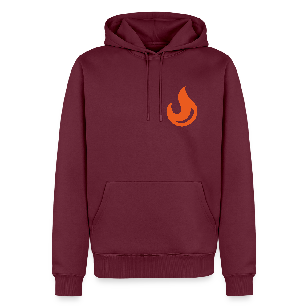 Flamme Männer Premium Hoodie - Burgunderrot