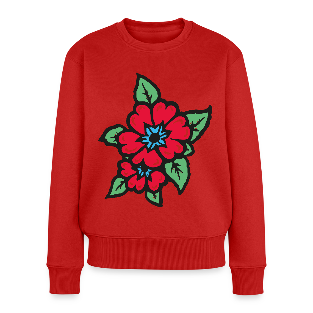 Blume 2 Frauen Premium Pullover - Rot