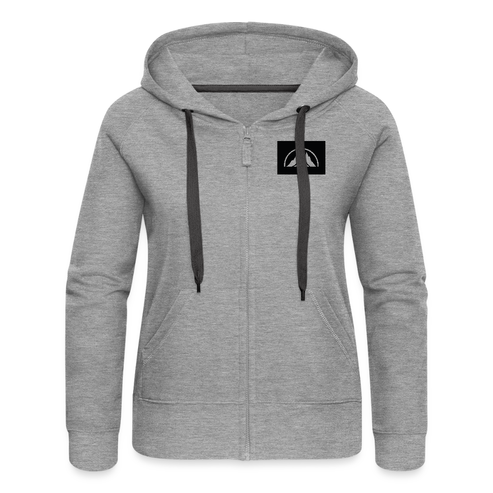 Box Logo Frauen Premium Kapuzenjacke - Grau meliert