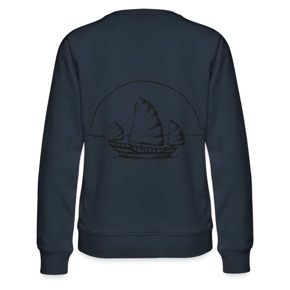 Asia Boot Frauen Premium Pullover - Navy