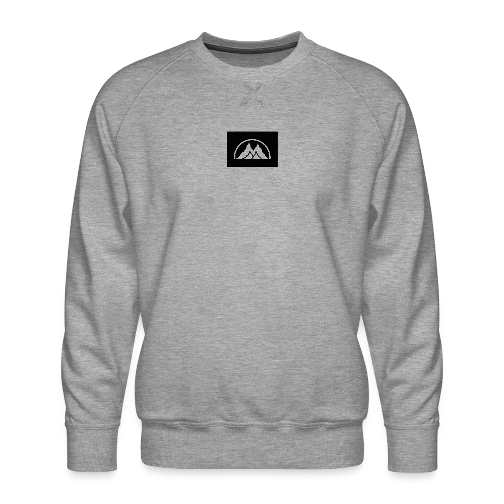 Box Logo Männer Premium Pullover - Grau meliert