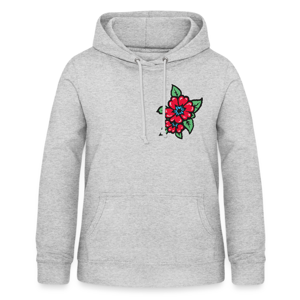 Blume 2 Frauen Hoodie - Hellgrau meliert