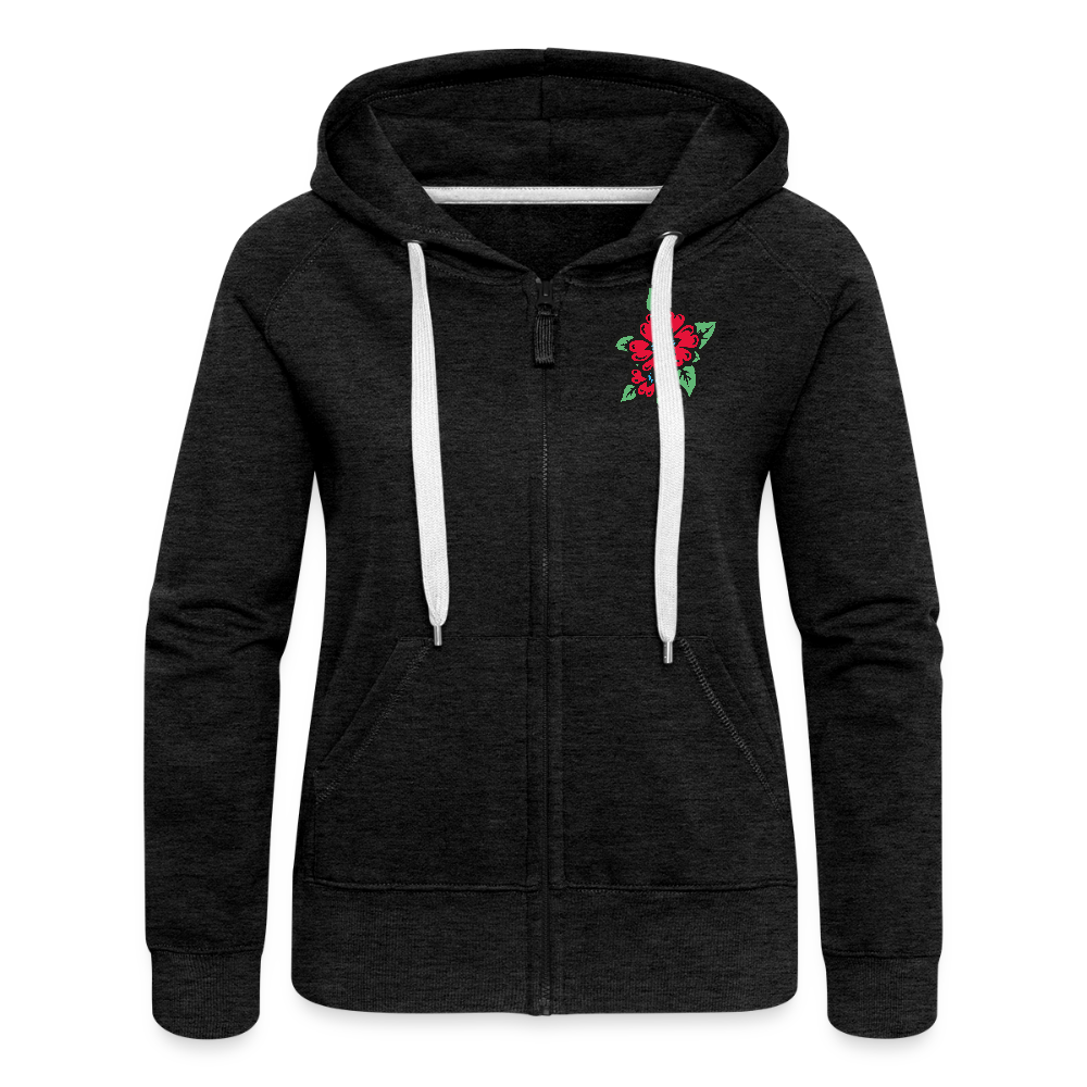 Blume Frauen Premium Kapuzenjacke - Anthrazit