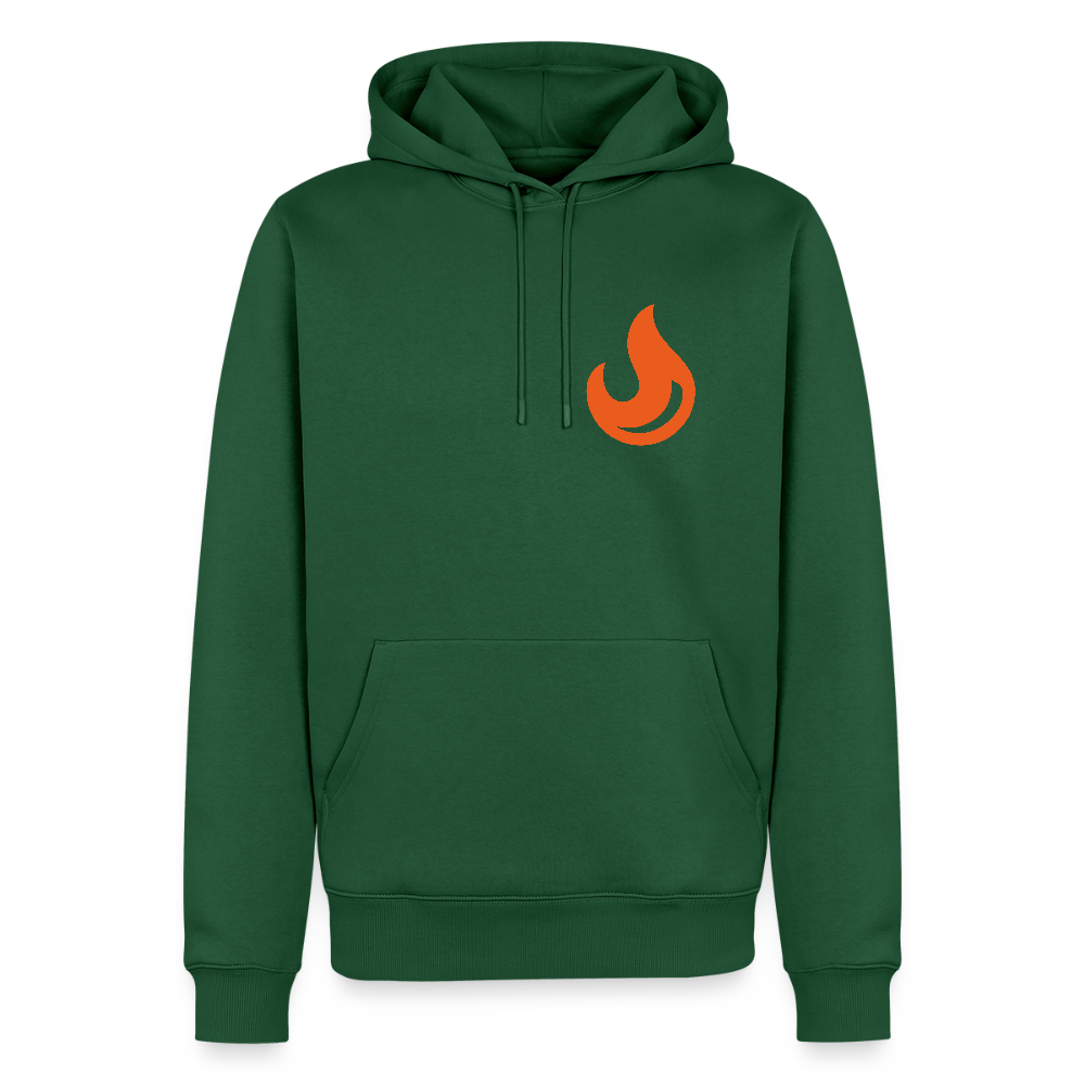 Flamme Männer Premium Hoodie - Flaschengrün