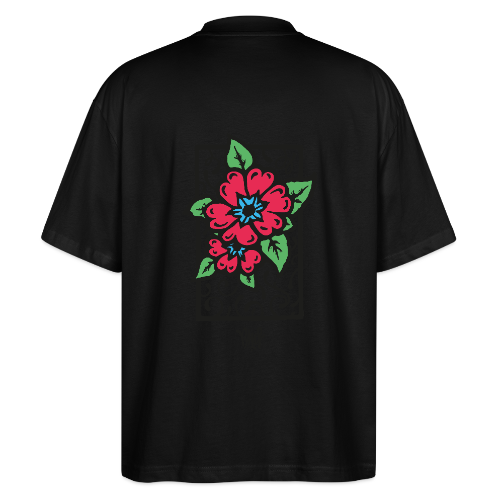 Blume Back Stanley/Stella Oversized Unisex Bio T-Shirt Blaster - Schwarz