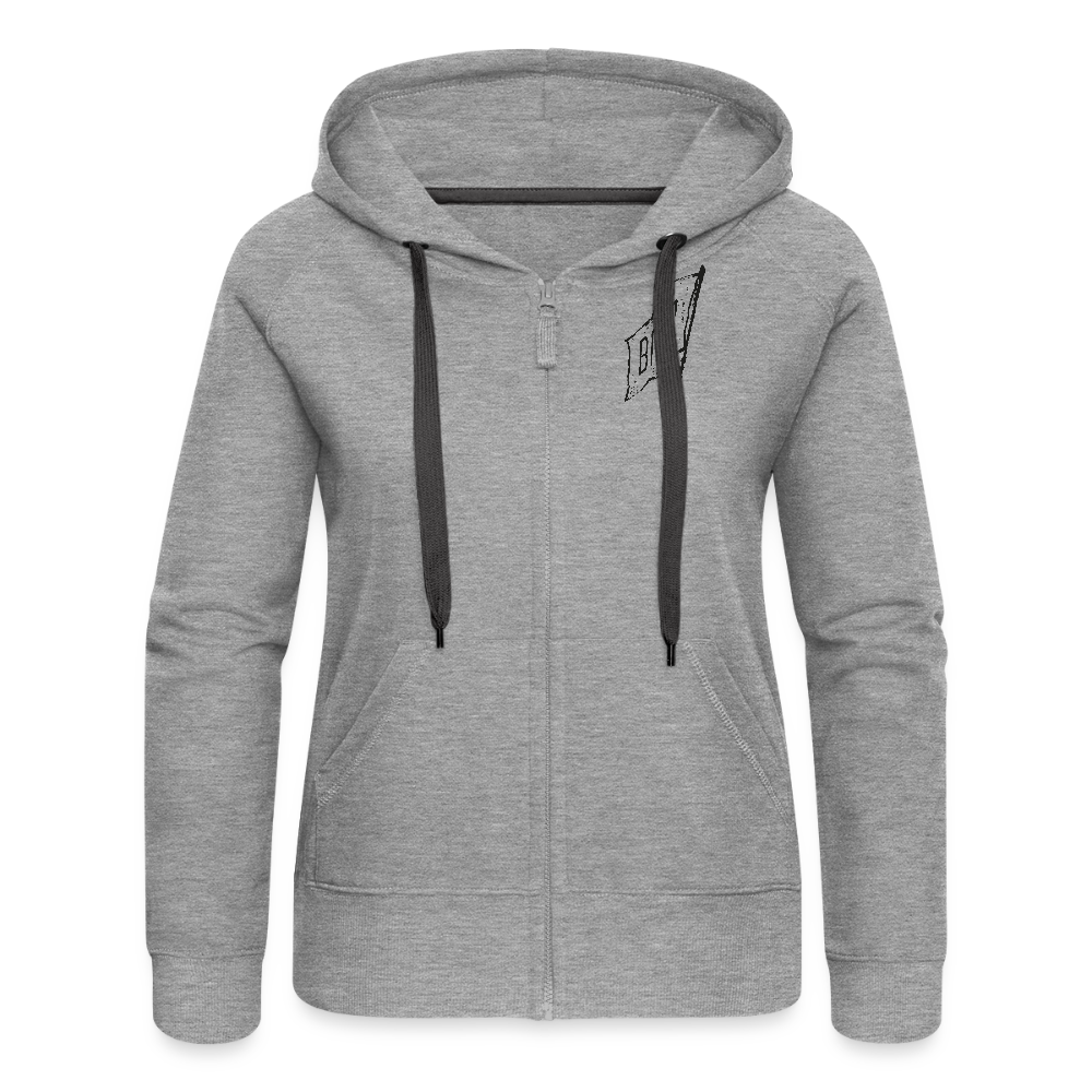 Asia Boot Frauen Premium Kapuzenjacke - Grau meliert