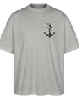 Anker Stanley/Stella Oversized Unisex Bio T-Shirt Blaster - Grau meliert