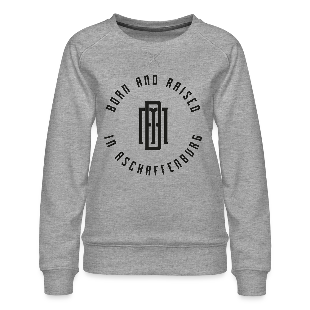 Monogram Frauen Premium Pullover - Grau meliert