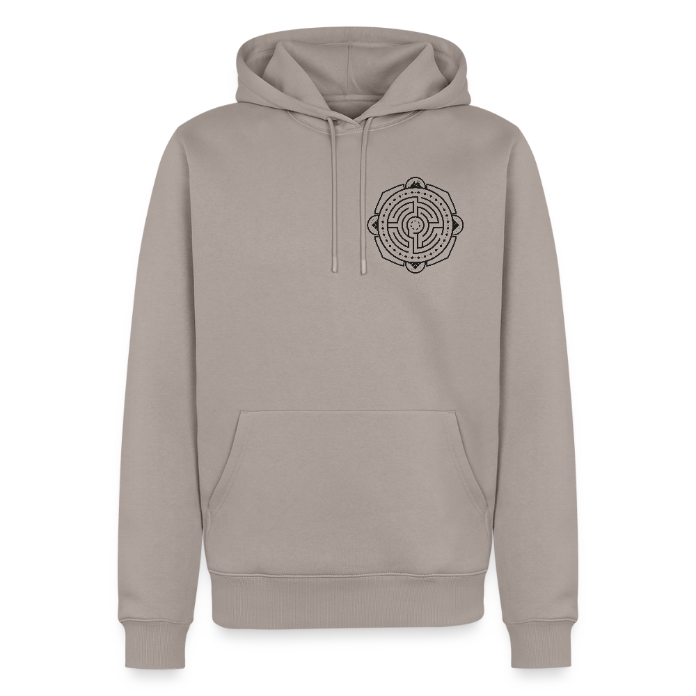 Irrgarten Männer Premium Hoodie - Taupe