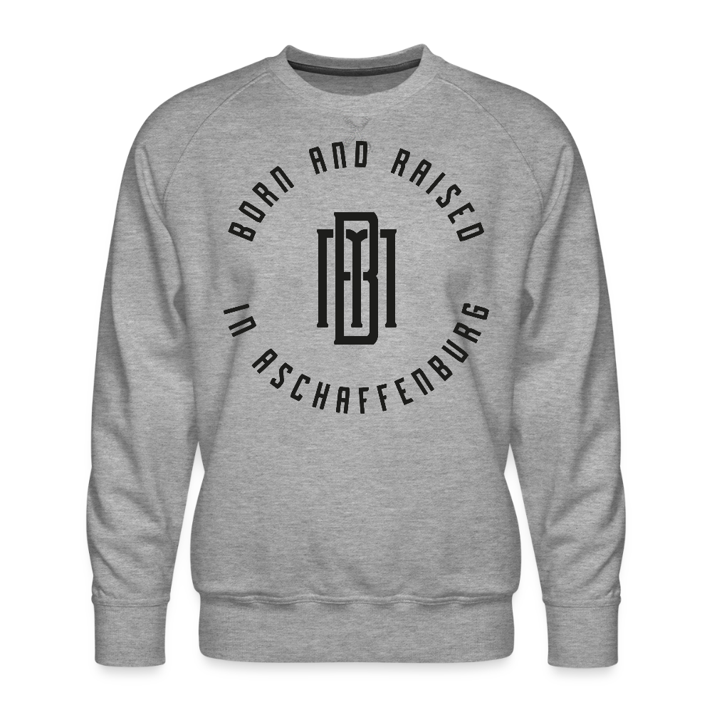 Monogram Männer Premium Pullover - Grau meliert
