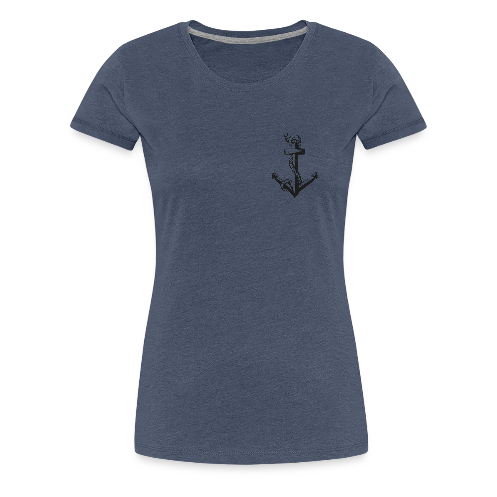Anker Frauen Premium T-Shirt - Blau meliert