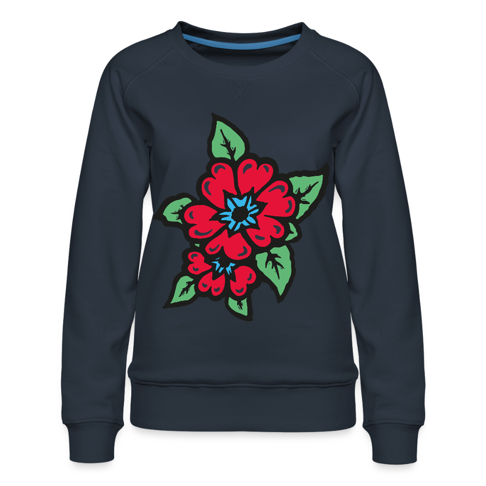 Blume 2 Frauen Premium Pullover - Navy