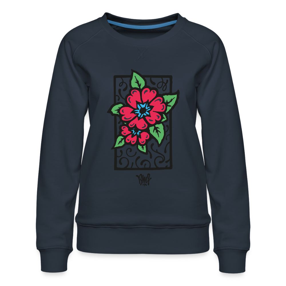 Blume Frauen Premium Pullover - Navy