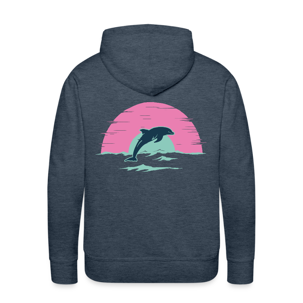 Delfine Männer Premium Hoodie - Jeansblau