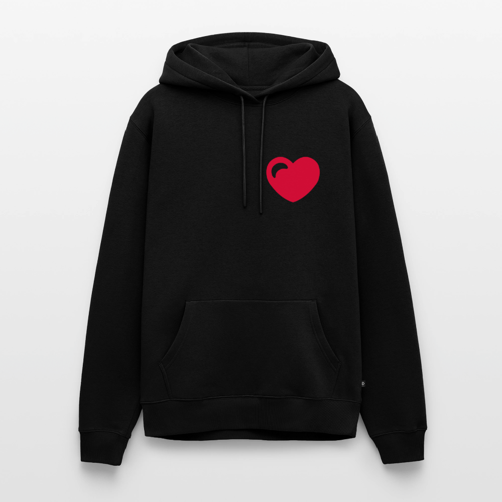 Herz Männer Premium Hoodie - Schwarz
