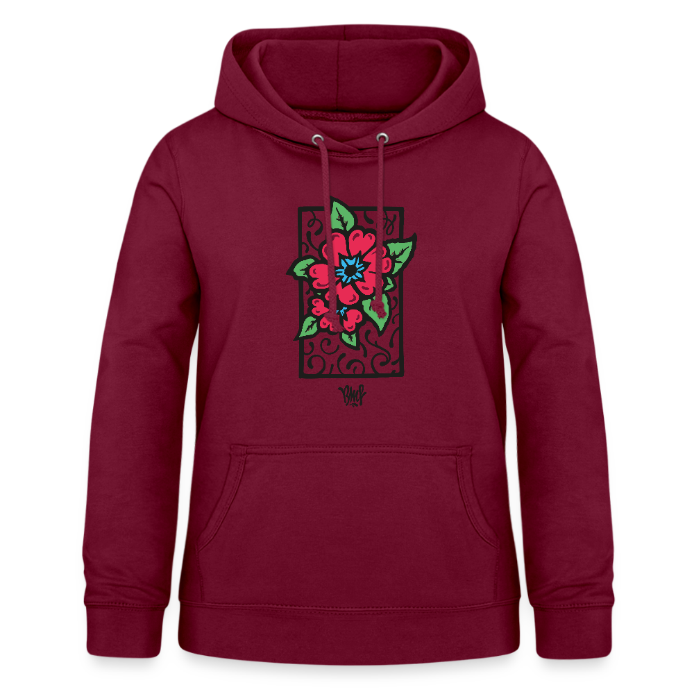Blume Frauen Hoodie - Bordeaux