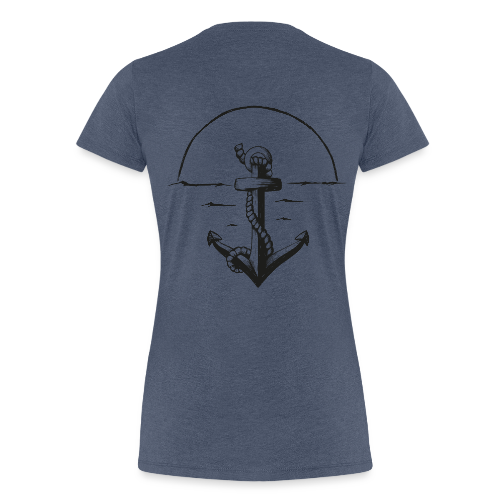 Anker Frauen Premium T-Shirt - Blau meliert