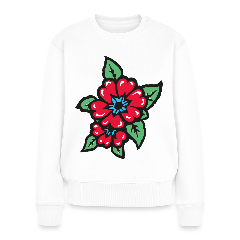 Blume 2 Frauen Premium Pullover - Weiß