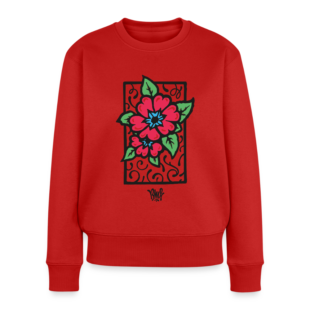 Blume Frauen Premium Pullover - Rot