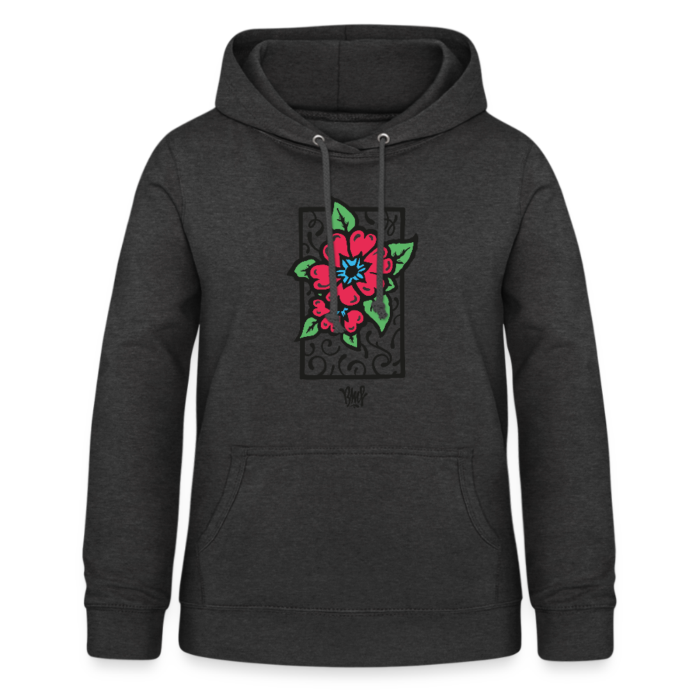 Blume Frauen Hoodie - Anthrazit