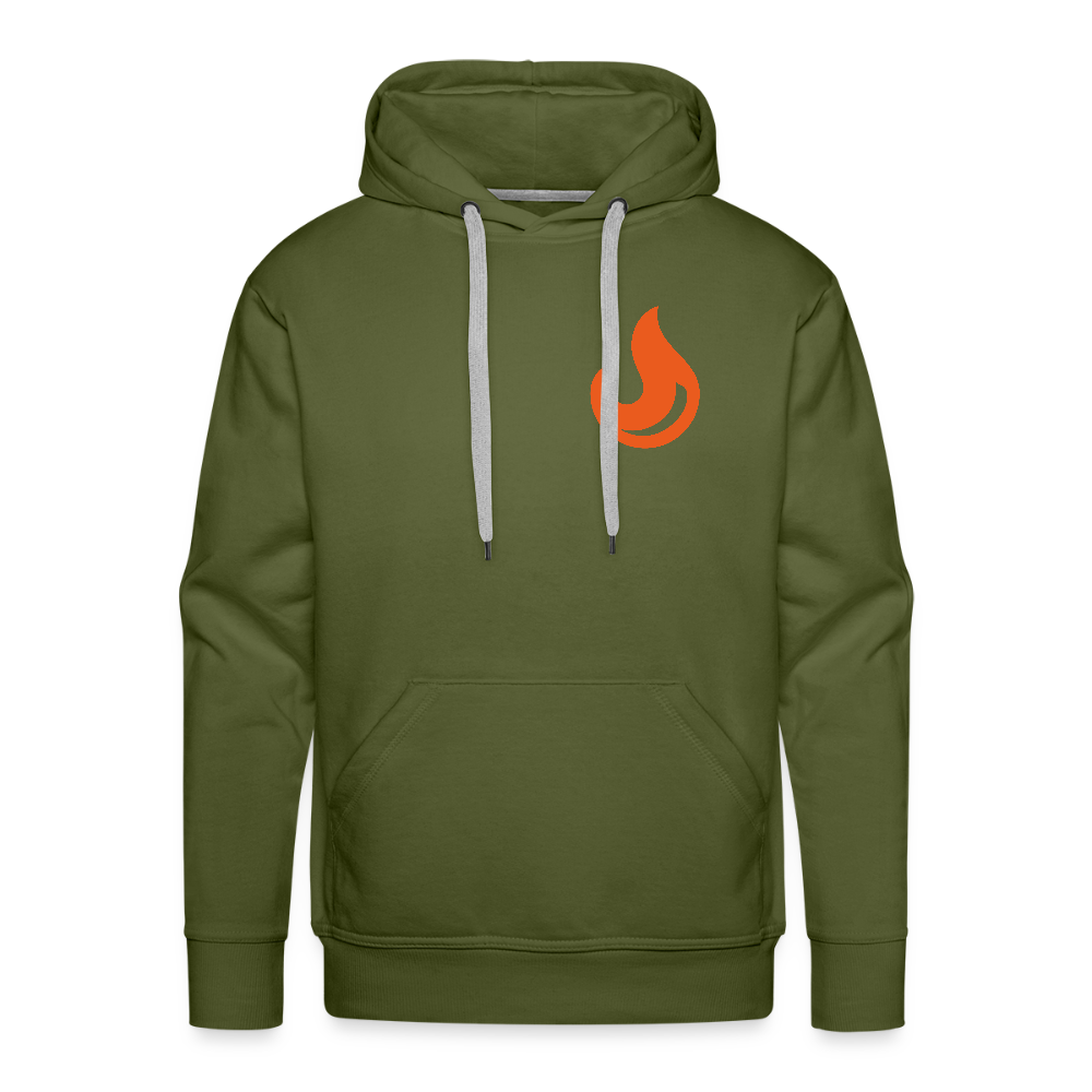 Flamme Männer Premium Hoodie - Olivgrün