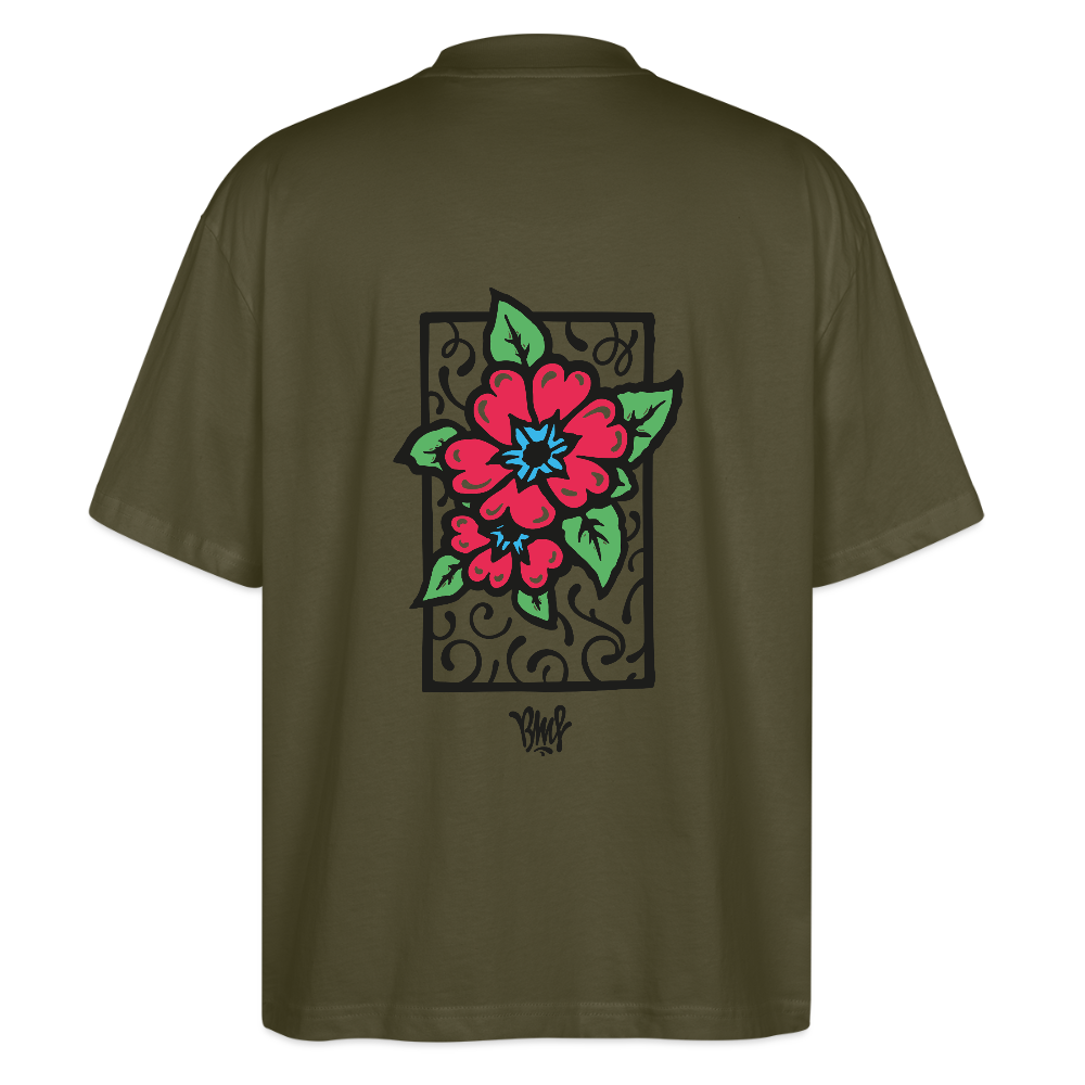 Blume Back Stanley/Stella Oversized Unisex Bio T-Shirt Blaster - Khaki