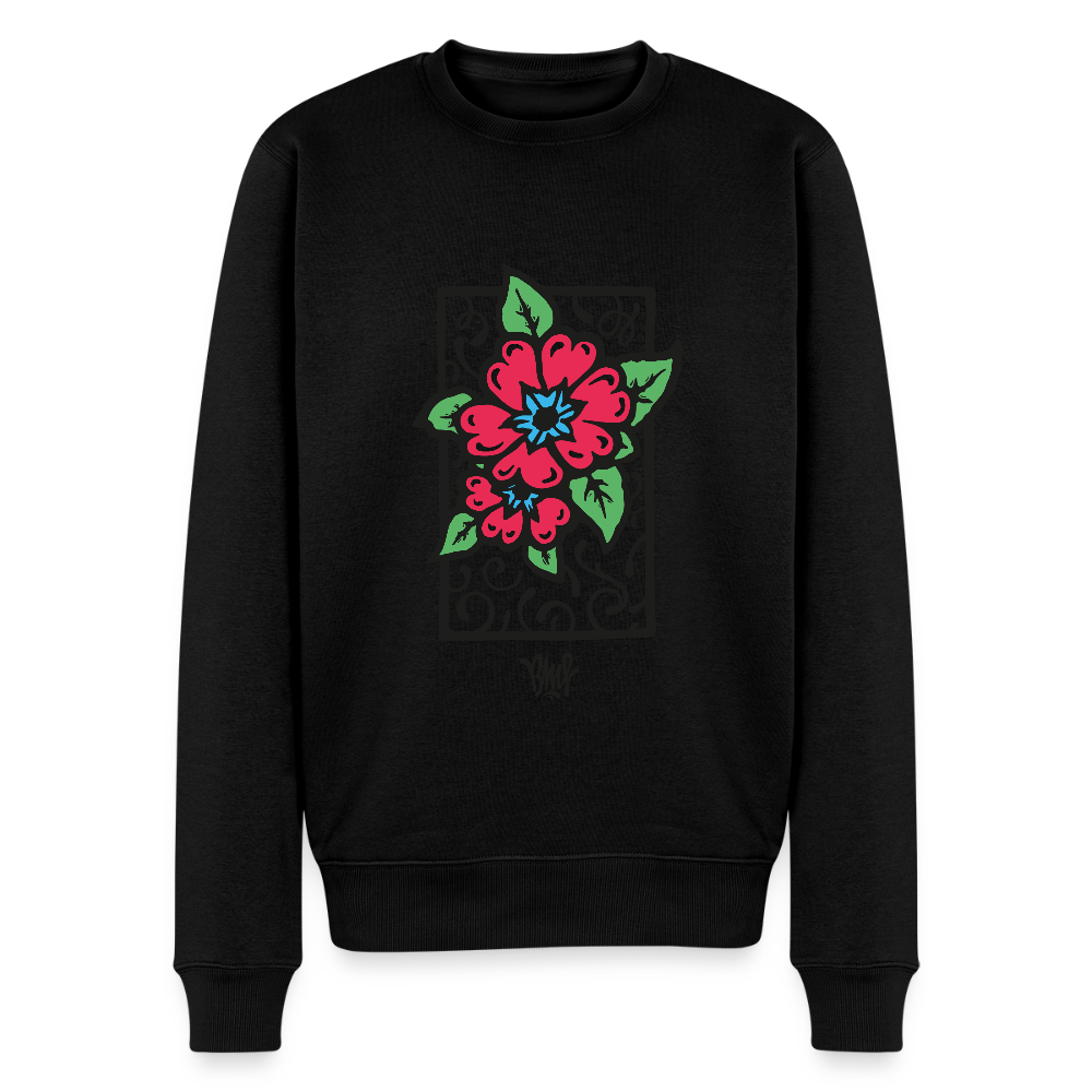Blume Männer Premium Pullover - Schwarz