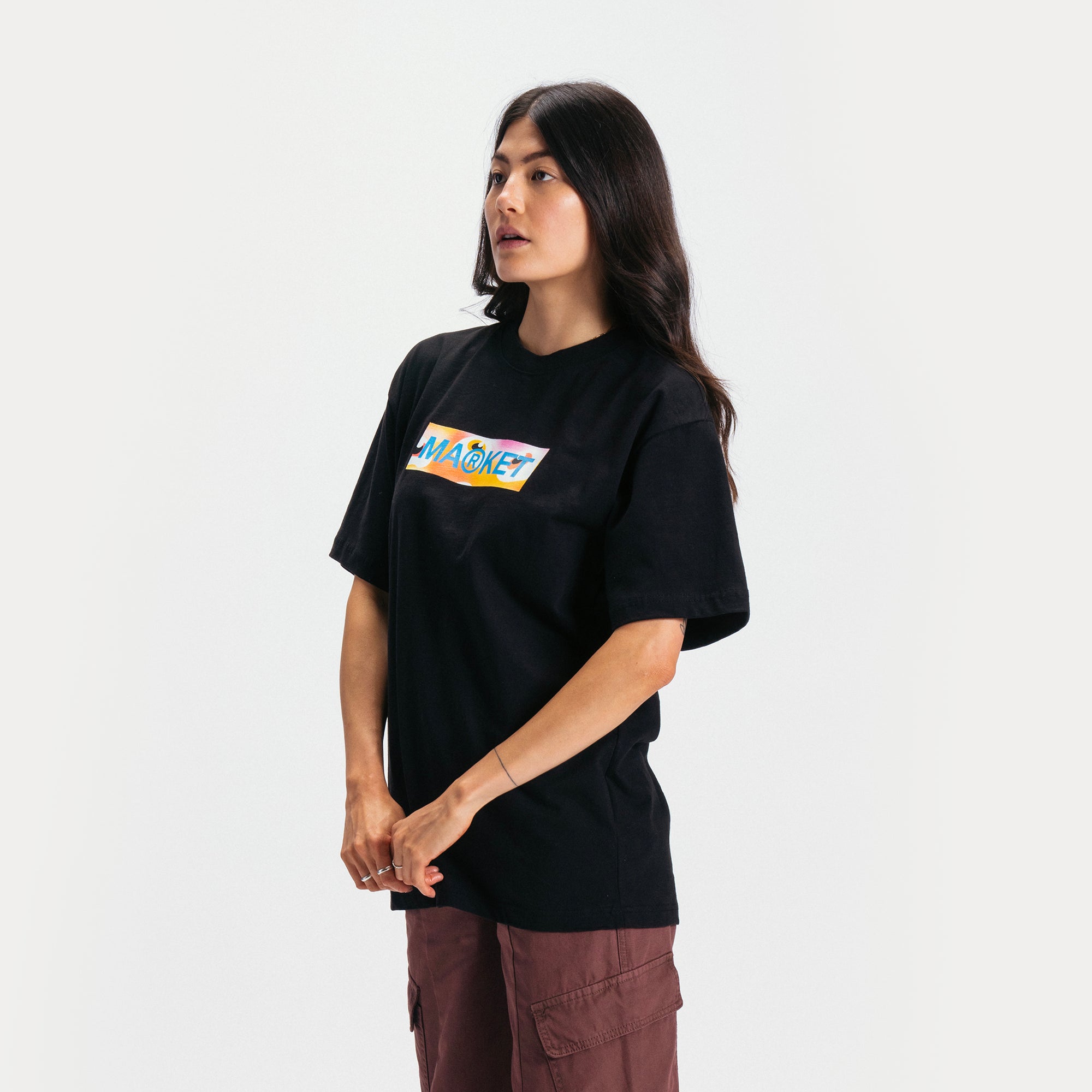 Market &quot;Market&quot; Bar Logo T-Shirt (black) - Blue Mountain Store