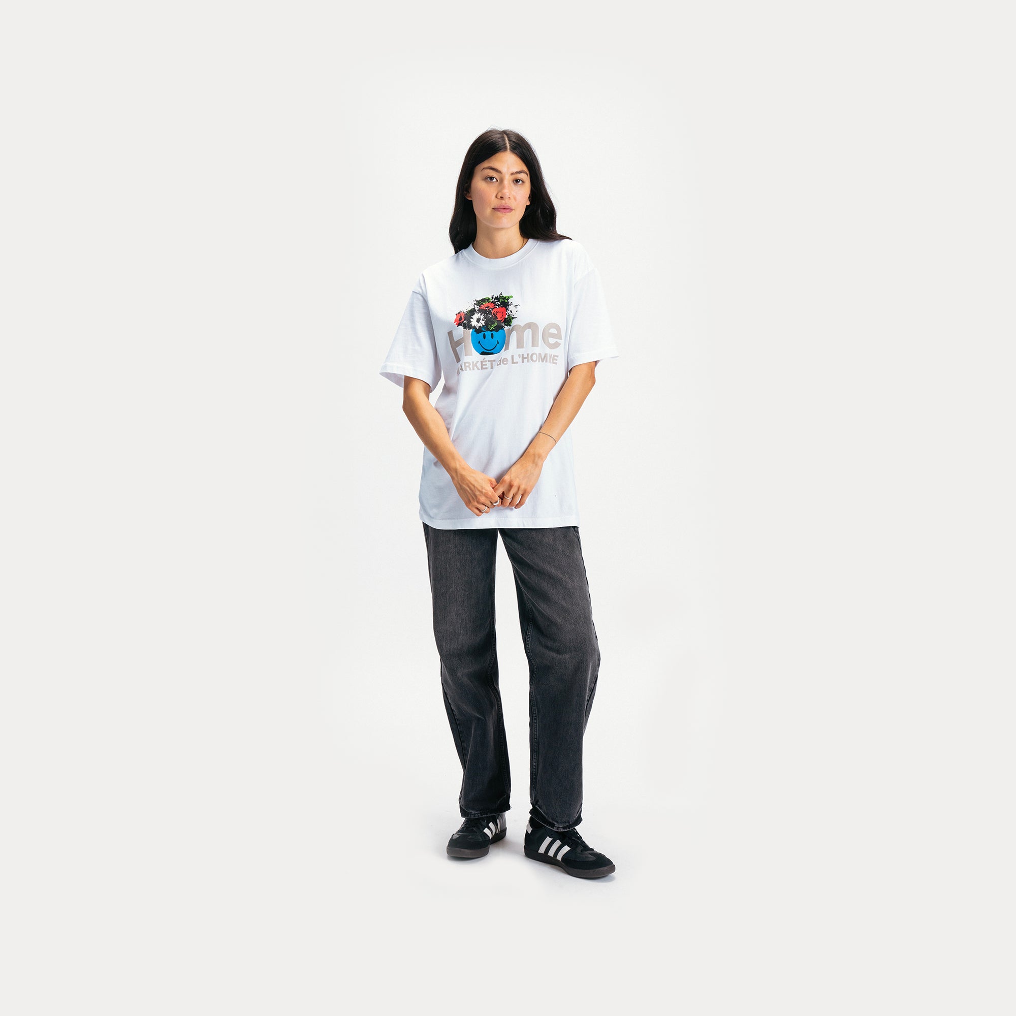 Market "Smiley Market De L'Homme T-Shirt (white) - Blue Mountain Store