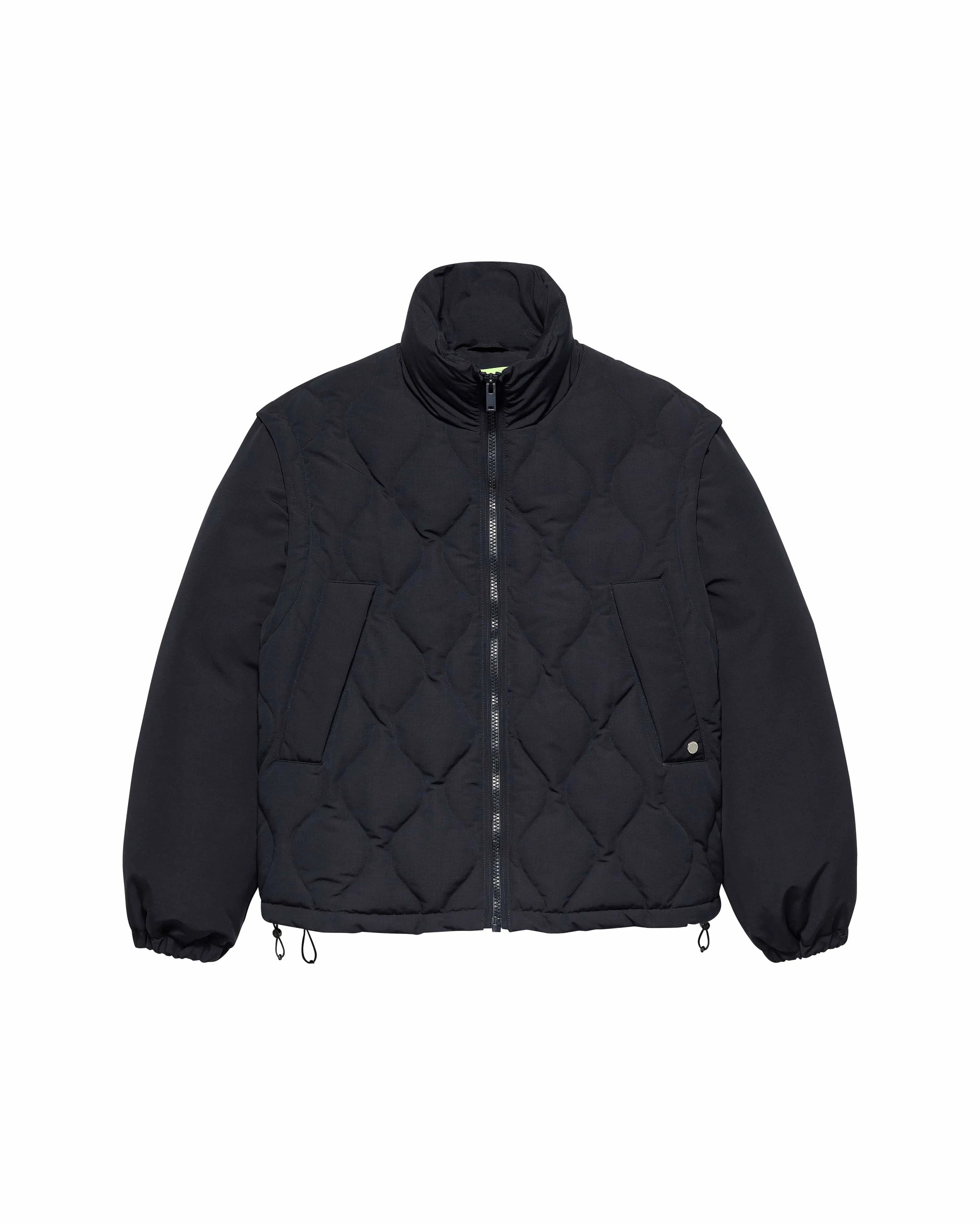 New Amsterdam Detachable Sleeves Quilted Jacket (navy) - Blue Mountain Store