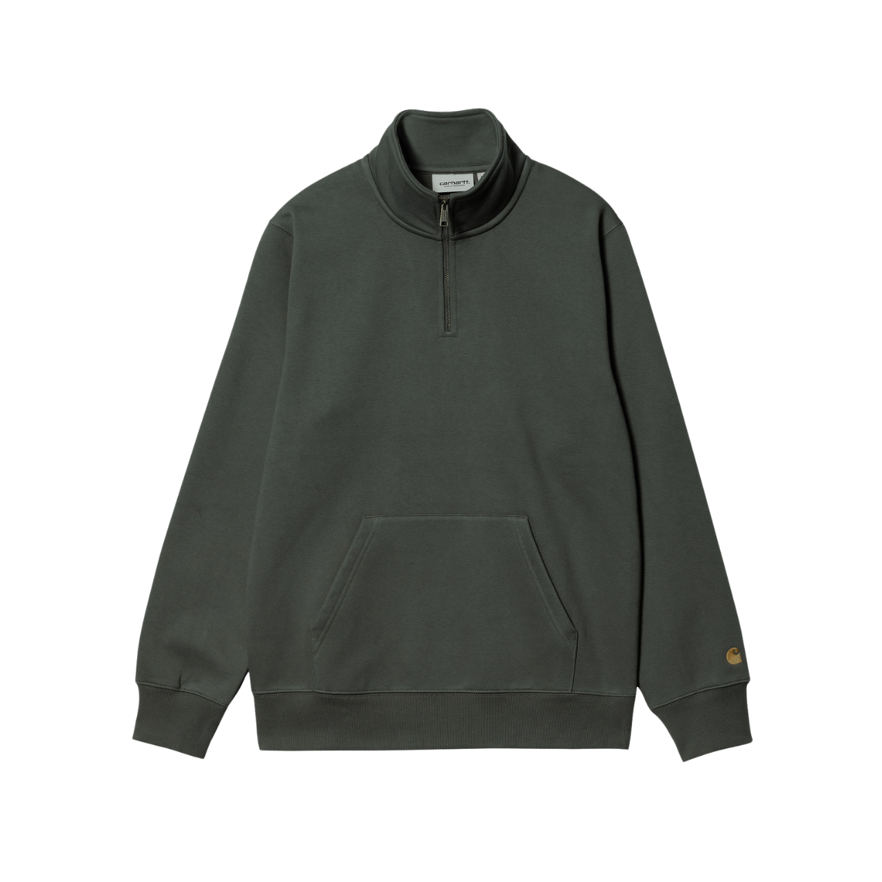Carhartt WIP Chase Neck Zip Sweatshirt (jura/gold) - Blue Mountain Store