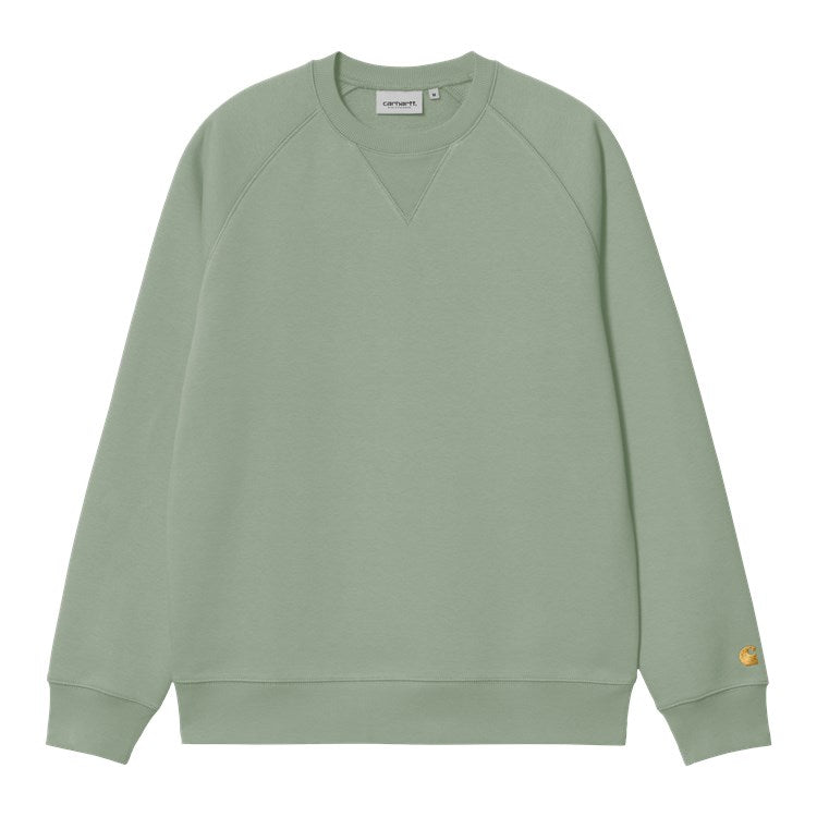Carhartt WIP S/S Chase Sweat (Frosted Green / Gold) - Blue Mountain Store