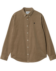 Carhartt WIP L/S Madison Fine Cord Shirt (buffalo/black) - Blue Mountain Store