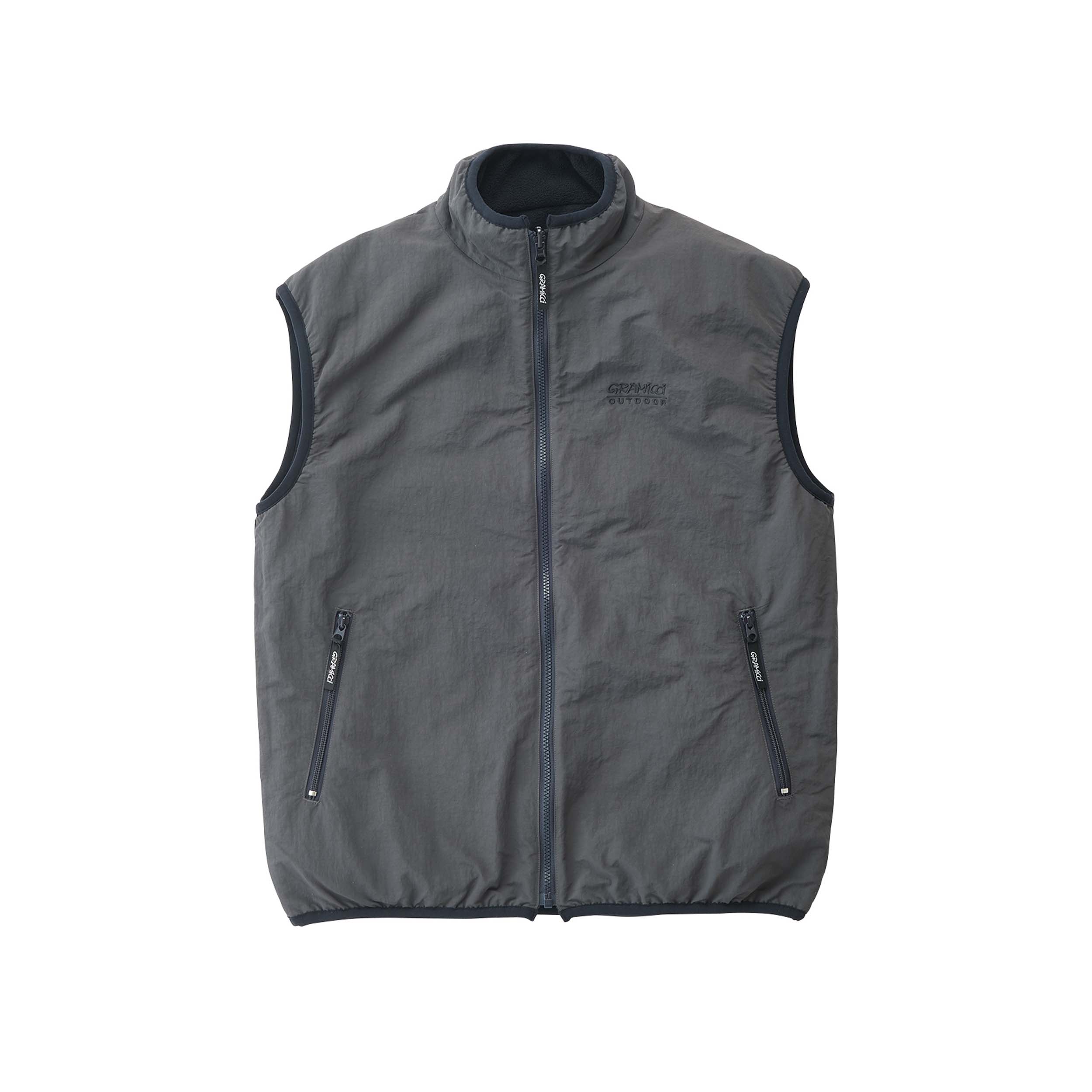 Gramicci Reversible Fleece Vest (dark navy) - Blue Mountain Store