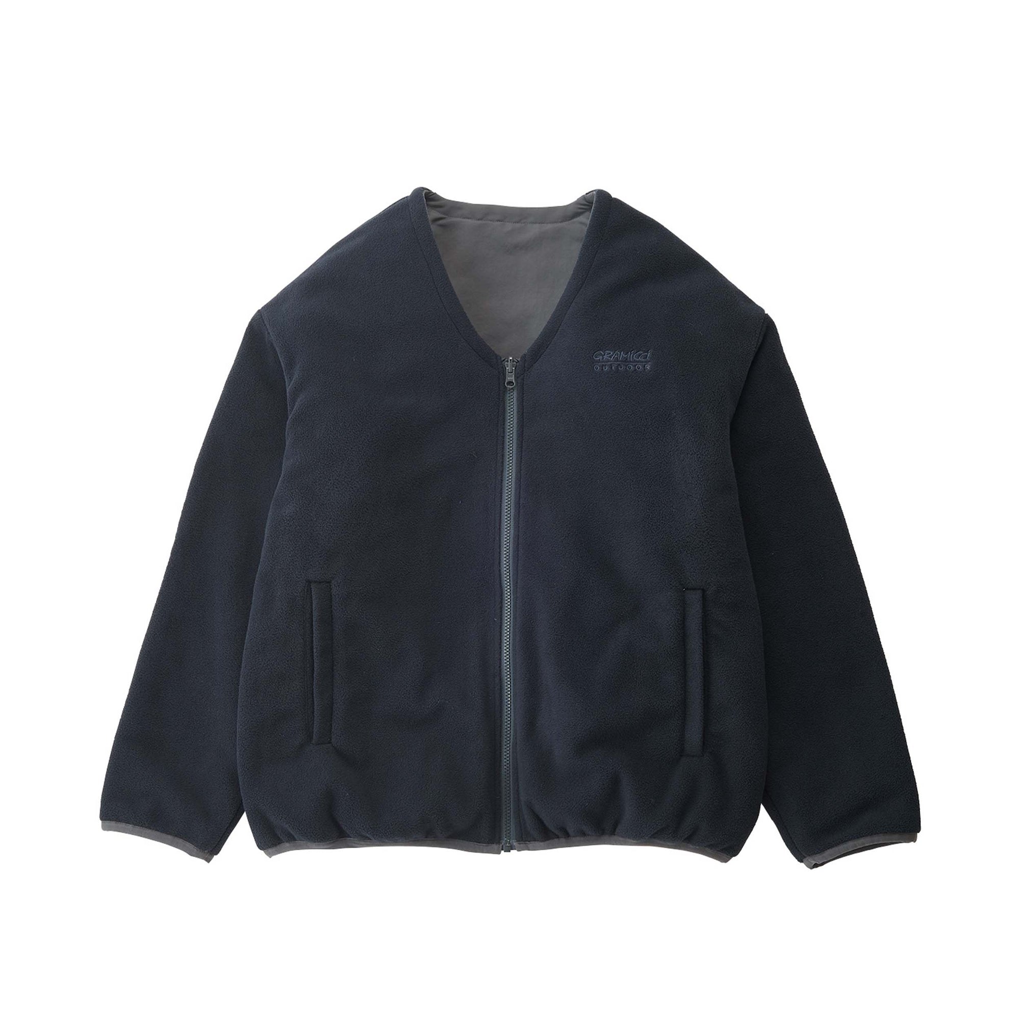 Gramicci Reversible Fleece Cardigan (dark navy) - Blue Mountain Store