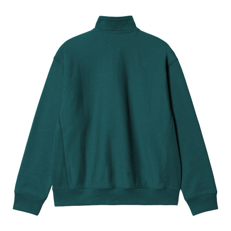 Carhartt WIP Half Zip American Script Sweat (Malachite) - Blue Mountain Store