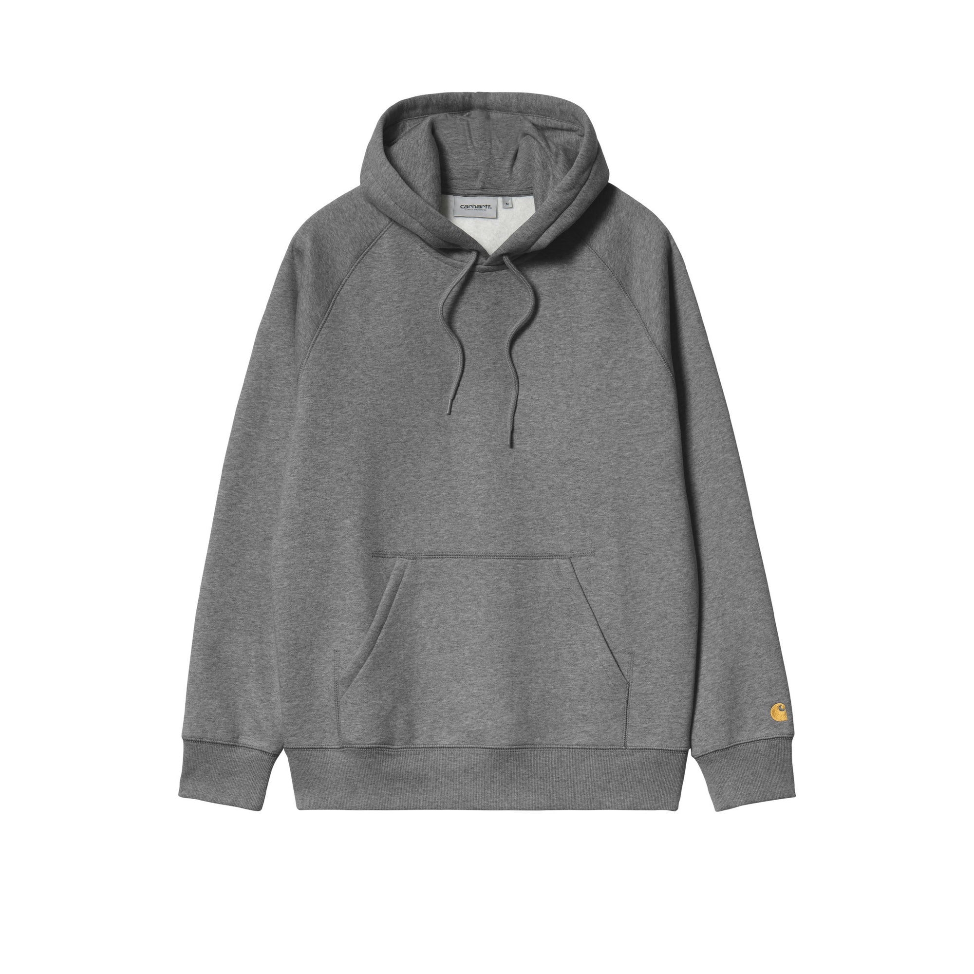 Carhartt WIP Hooded Chase Sweat (dark grey heatherl/gold) - Blue Mountain Store