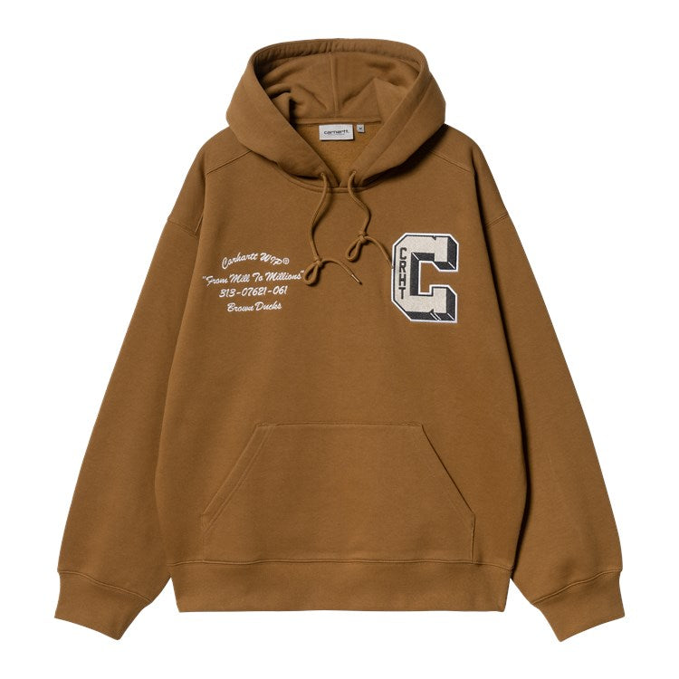 Carhartt WIP Hooded Brown Ducks Sweat  (Hamilton Brown) - Blue Mountain Store