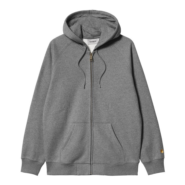 Carhartt WIP Hooded Chase Jacket (dark grey heather/gold) - Blue Mountain Store