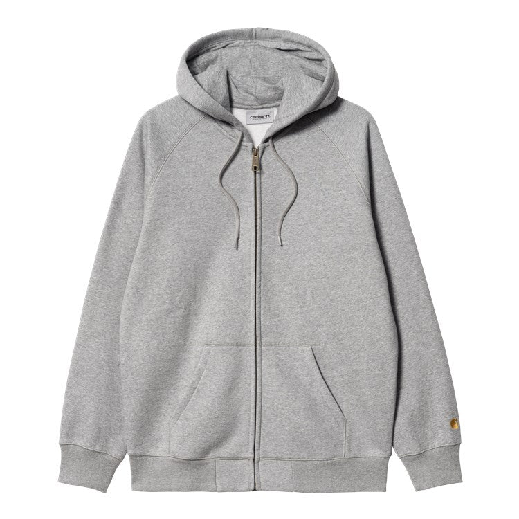 Carhartt WIP Hooded Chase Jacket (grey heather/gold) - Blue Mountain Store