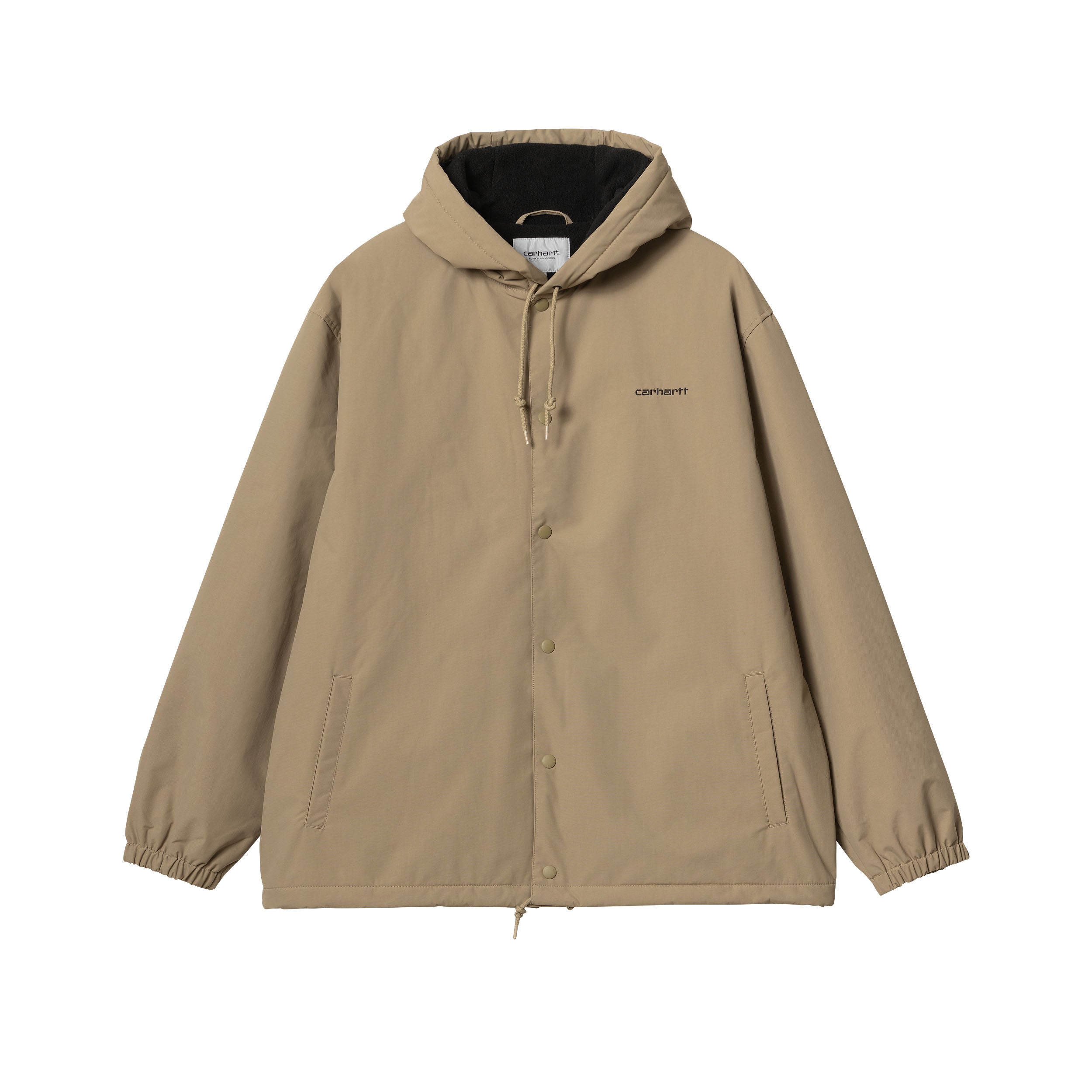 Carhartt WIP Hooded Coach Jacket (leather/black) - Blue Mountain Store