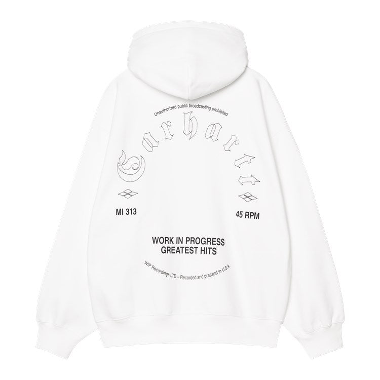 Carhartt WIP Hooded Greatest Flicks Sweat (white/black) - Blue Mountain Store
