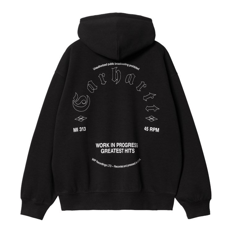Carhartt WIP Hooded Greatest Hits Sweat (black/white) - Blue Mountain Store