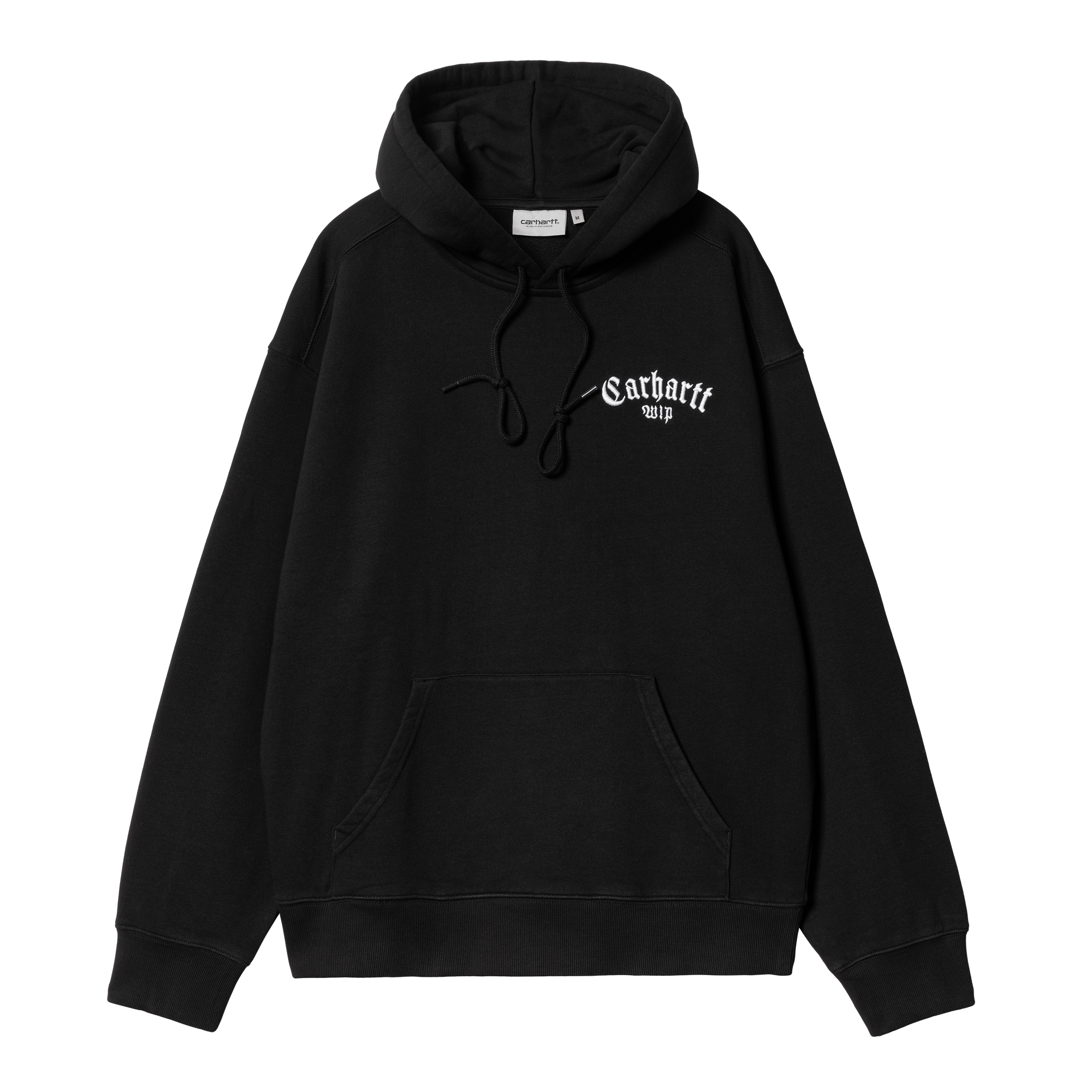 Carhartt WIP Hooded Onyx Script Sweat (black/white) - Blue Mountain Store