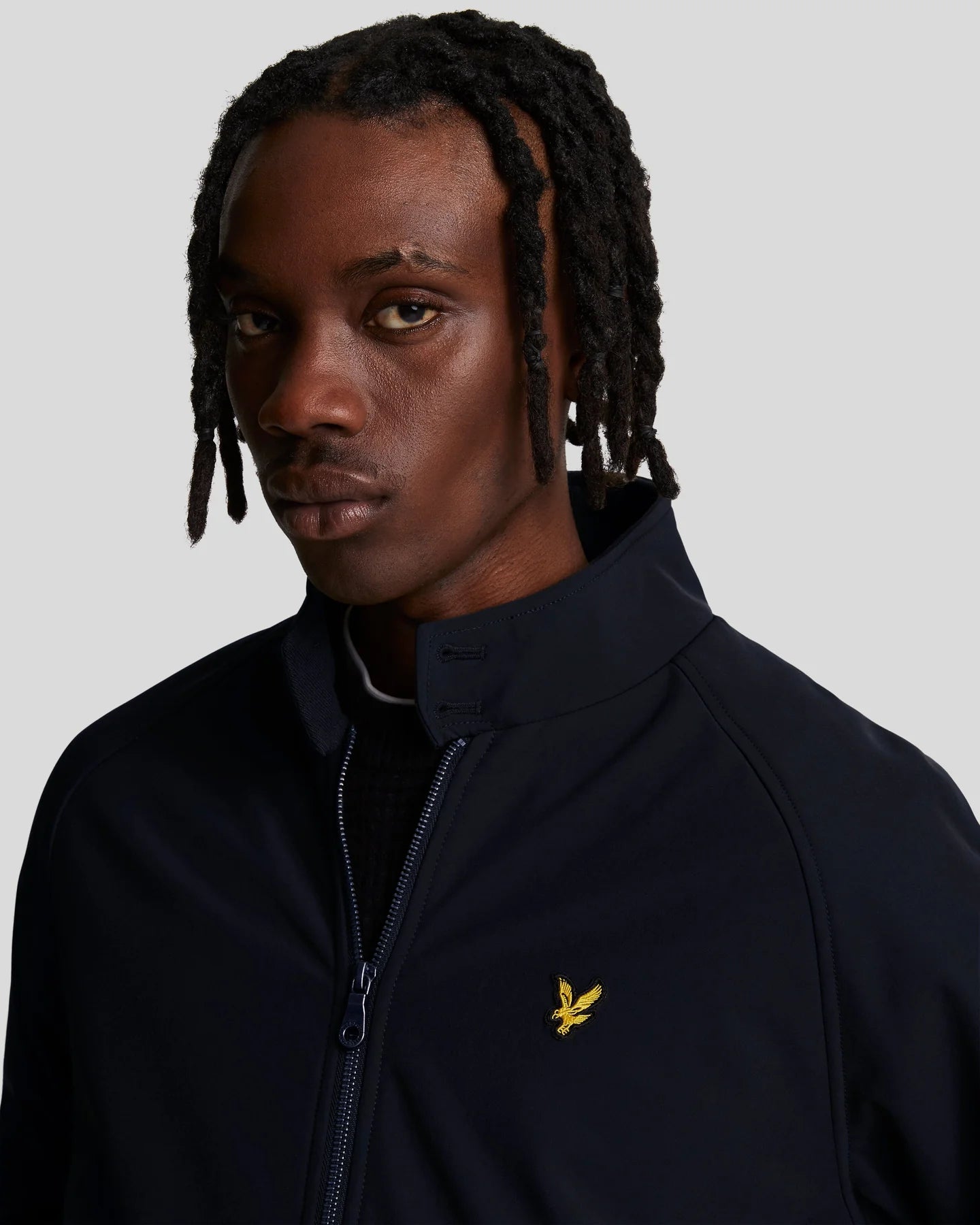 Lyle & Scott Softshell Harrington Jacket (dark navy) - Blue Mountain Store