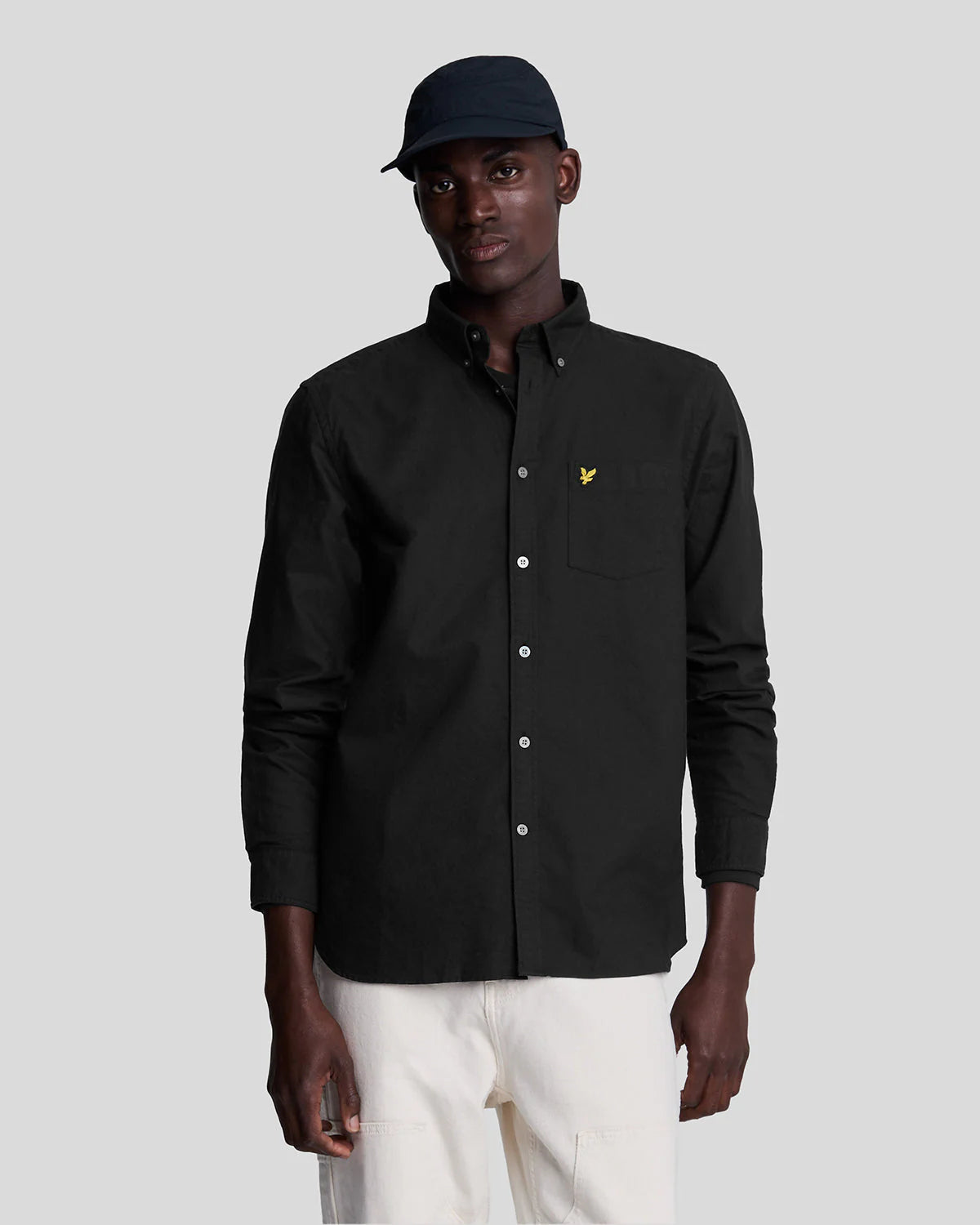 Lyle & Scott Plain Oxford Shirt (jet black) - Blue Mountain Store