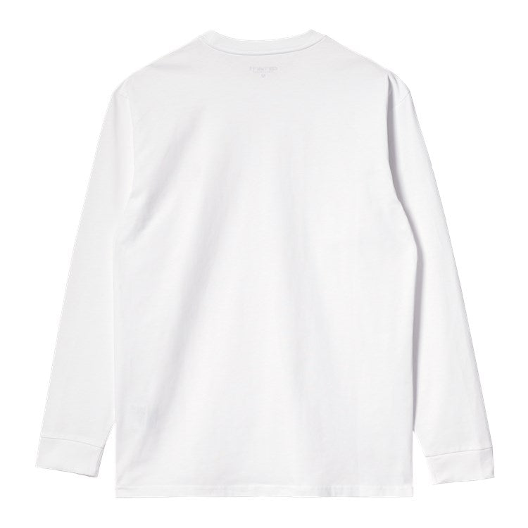 Carhartt WIP L/S  Chase T-Shirt (white/gold) - Blue Mountain Store