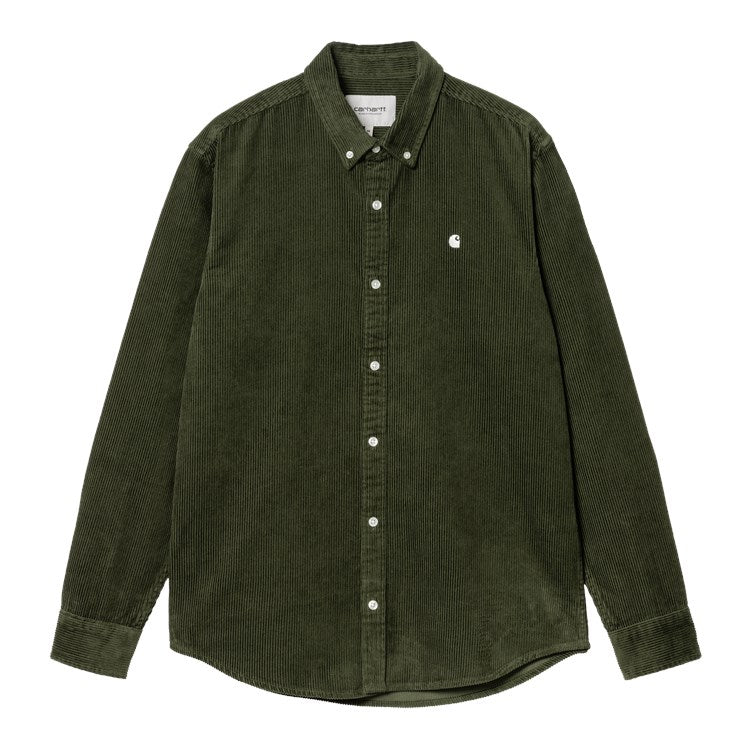 Carhartt WIP L/S Madison Cord Shirt (Tarragon/wax) - Blue Mountain Store