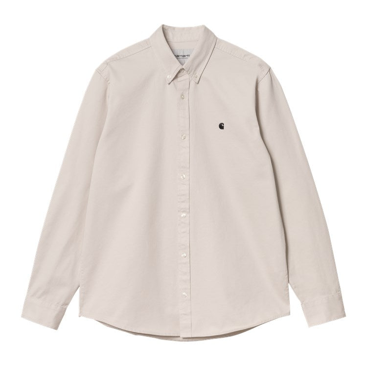 Carhartt WIP L/S Madison Shirt (Moonbeam/black) - Blue Mountain Store
