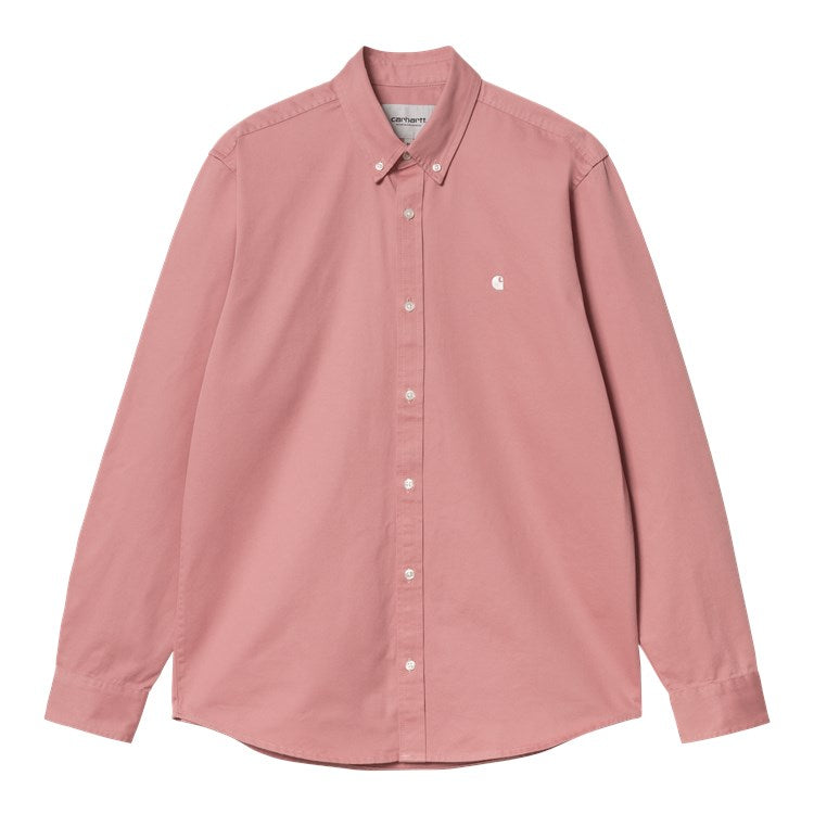 Carhartt WIP L/S Madison Shirt (dusty rose/wax) - Blue Mountain Store
